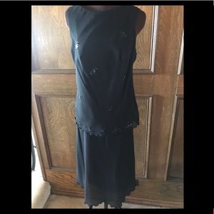 Two piece shell and skirt